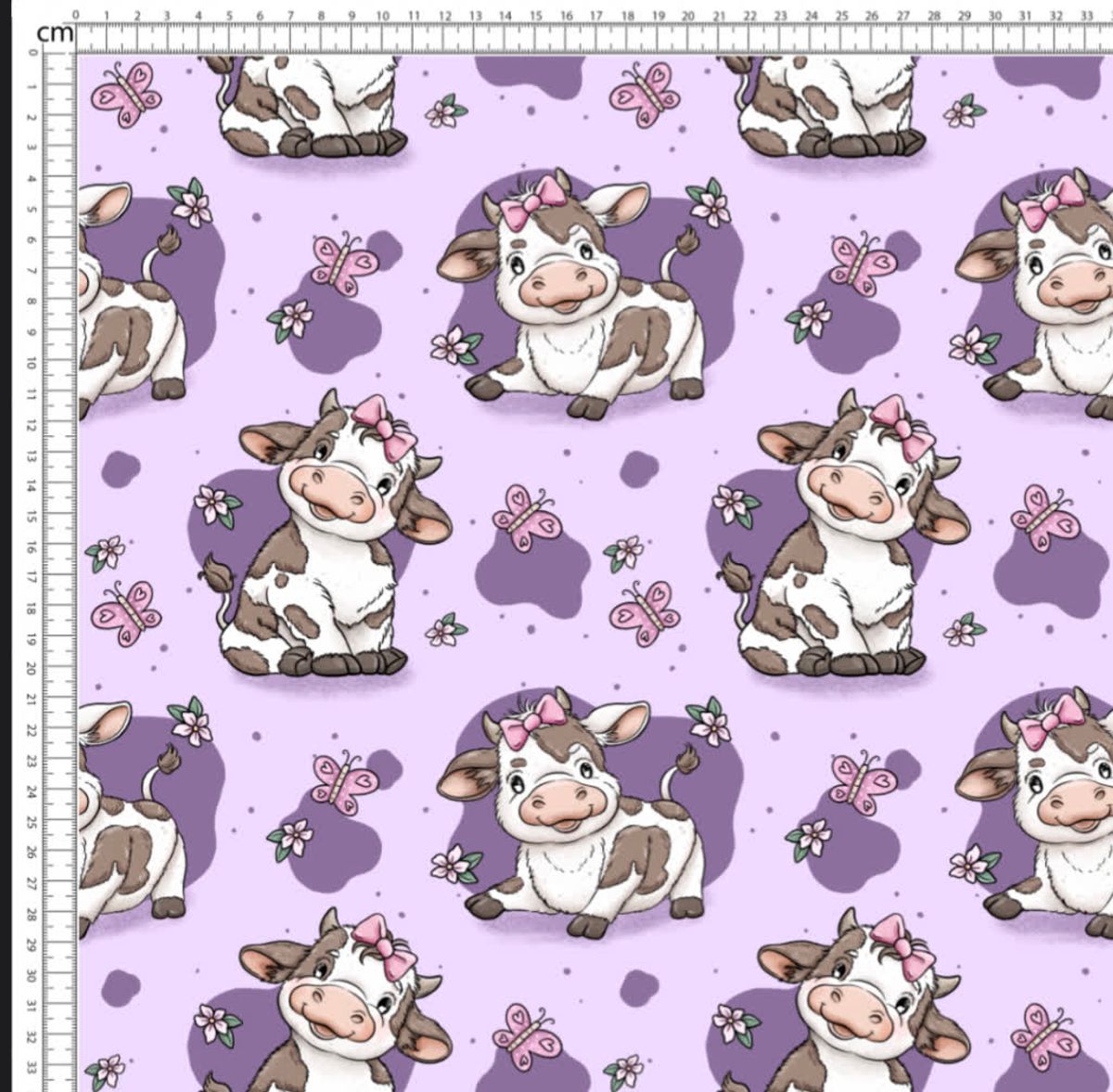 Moo Blossom - Jersey - Metervare
