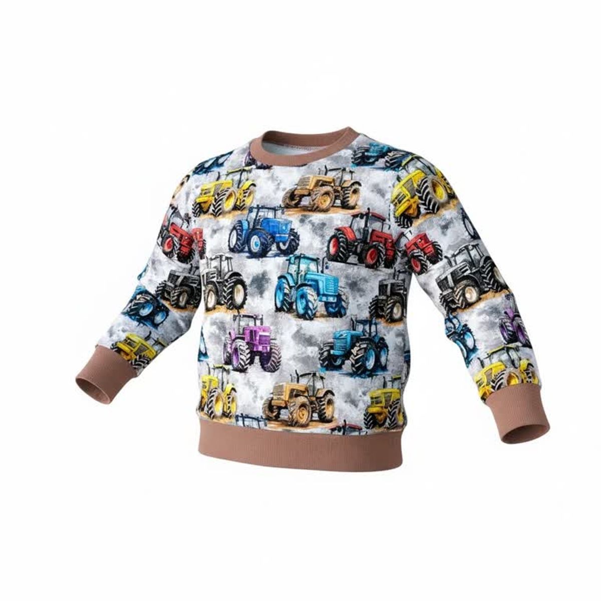 Genser Fargerike traktorer med brun ribb
