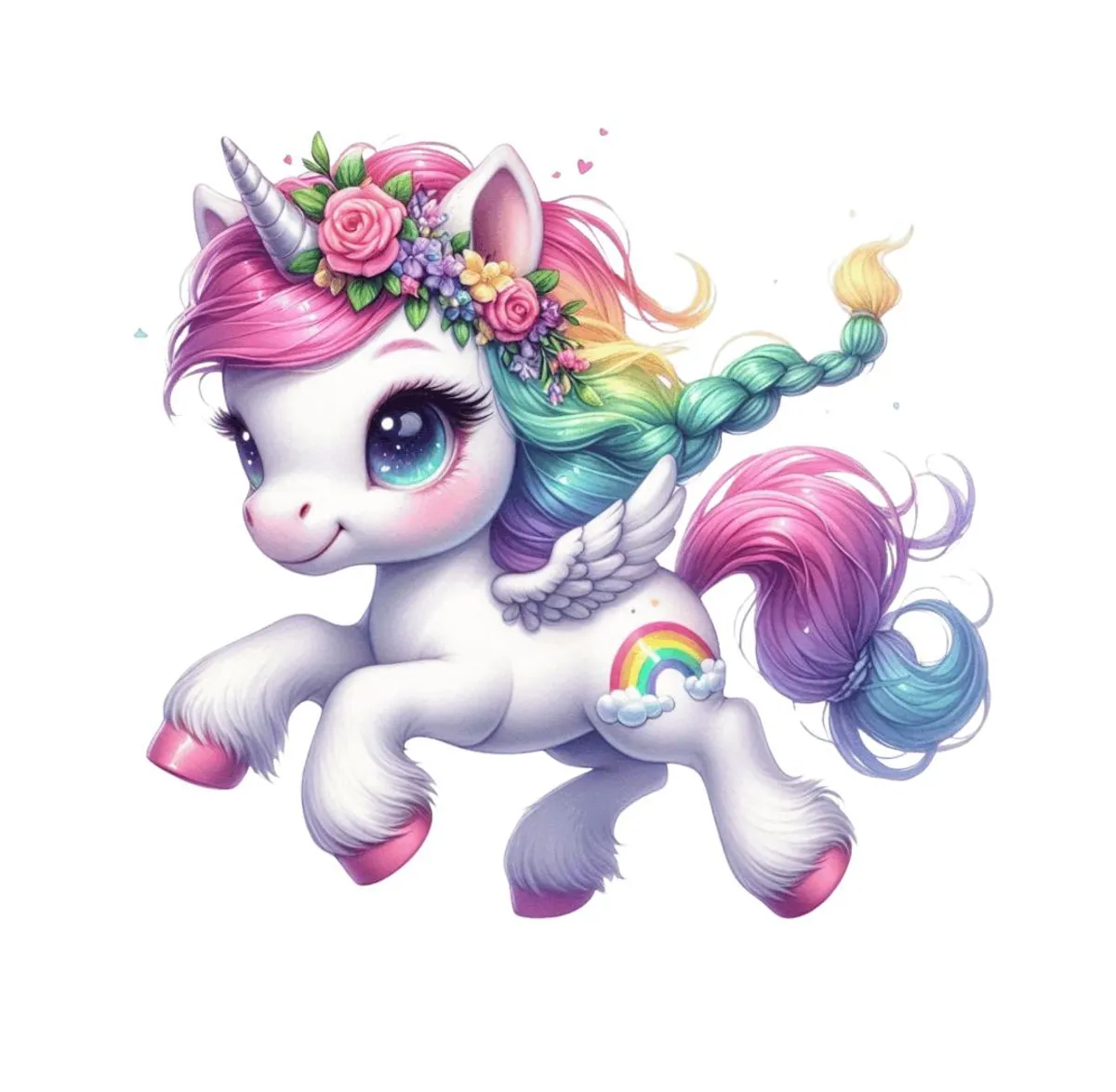 Enhjørning 26 - DTF Strykemerke